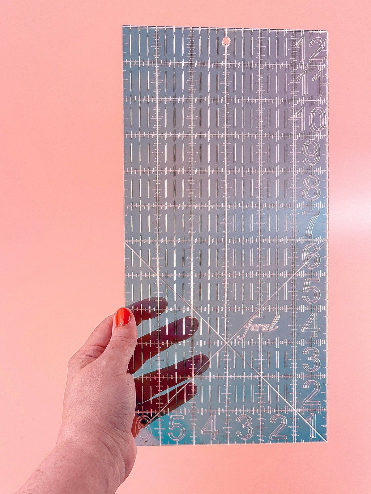 6 x 12 Iridescent Quilting Ruler - Feral Notions
