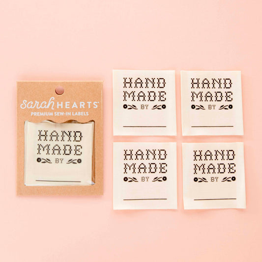 Crafty Handmade By: Organic Cotton Write In Labels by Sarah Hearts