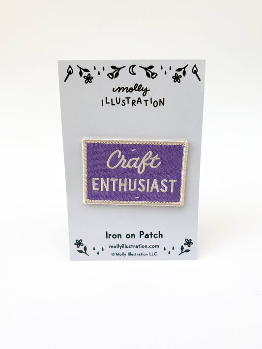 Craft Enthusiast Vintage Style Embroidered Iron On Patch