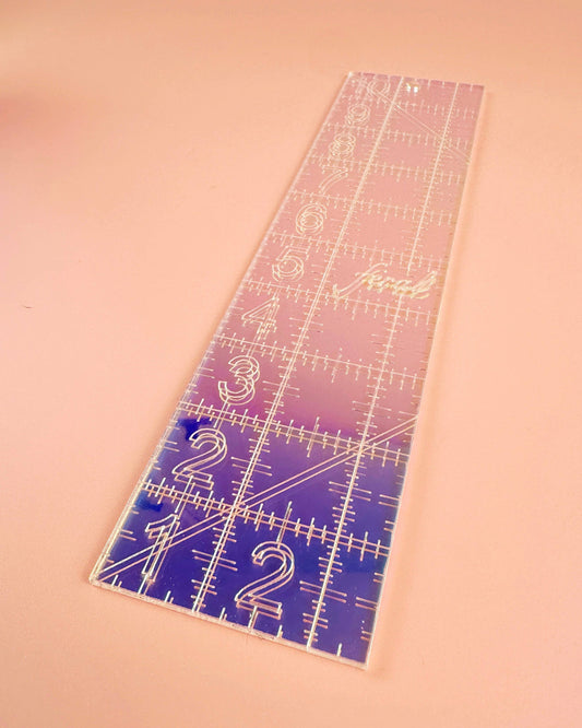 2.5 by 10 in Quilting Ruler - Iridescent