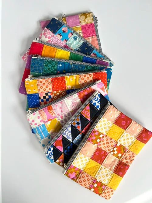 Patchwork Zippie Pouch Pattern by Sarah Jean Makes