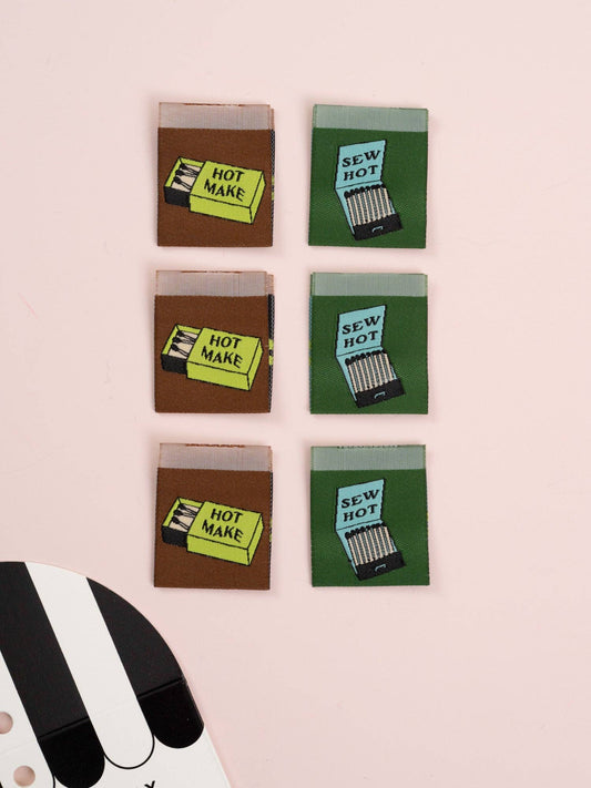 “Sew Hot” Matches Square Garment Labels by Matchy Matchy Sewing Club
