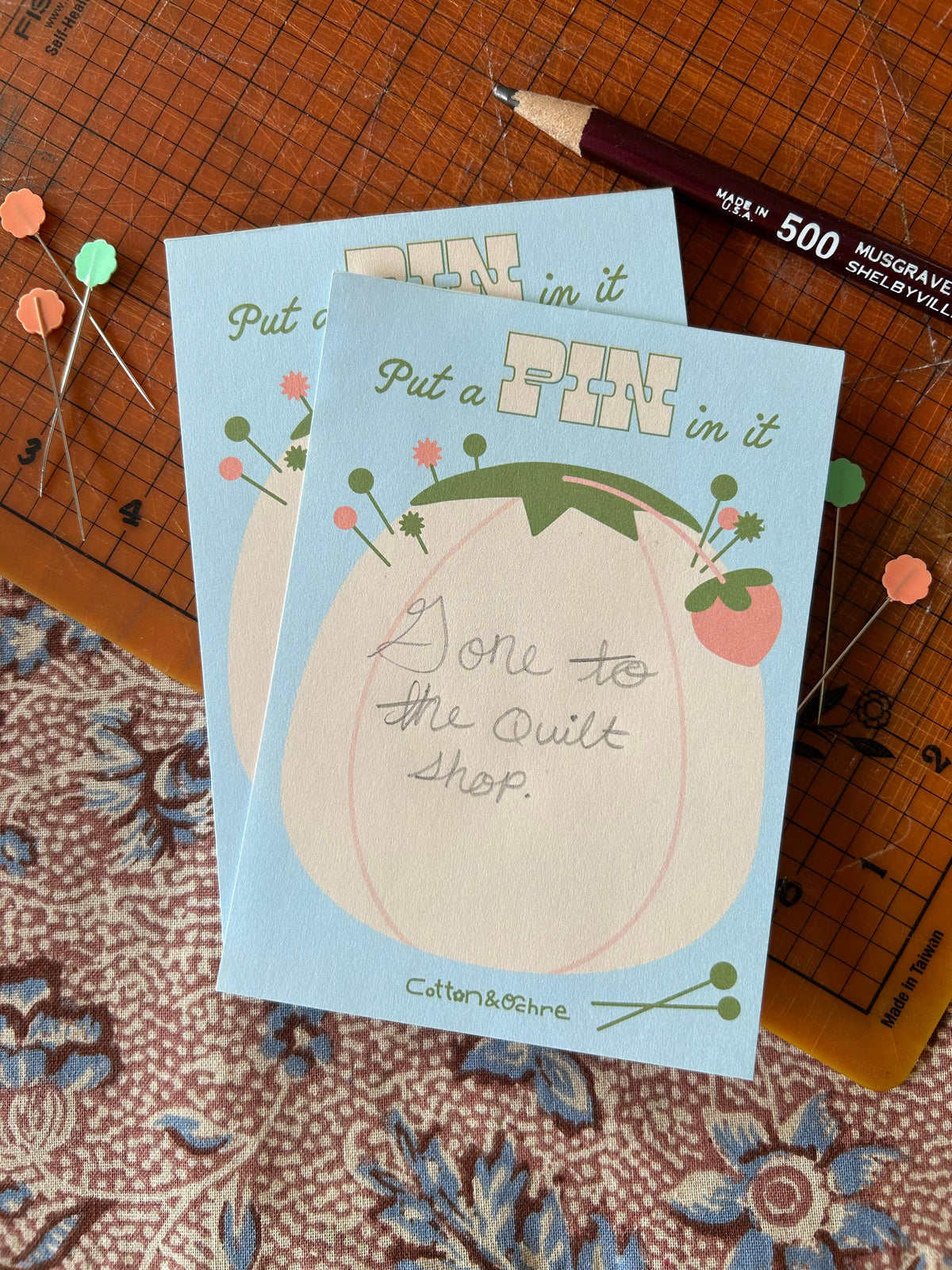 Put a Pin in it Notepad - by Cotton & Ochre