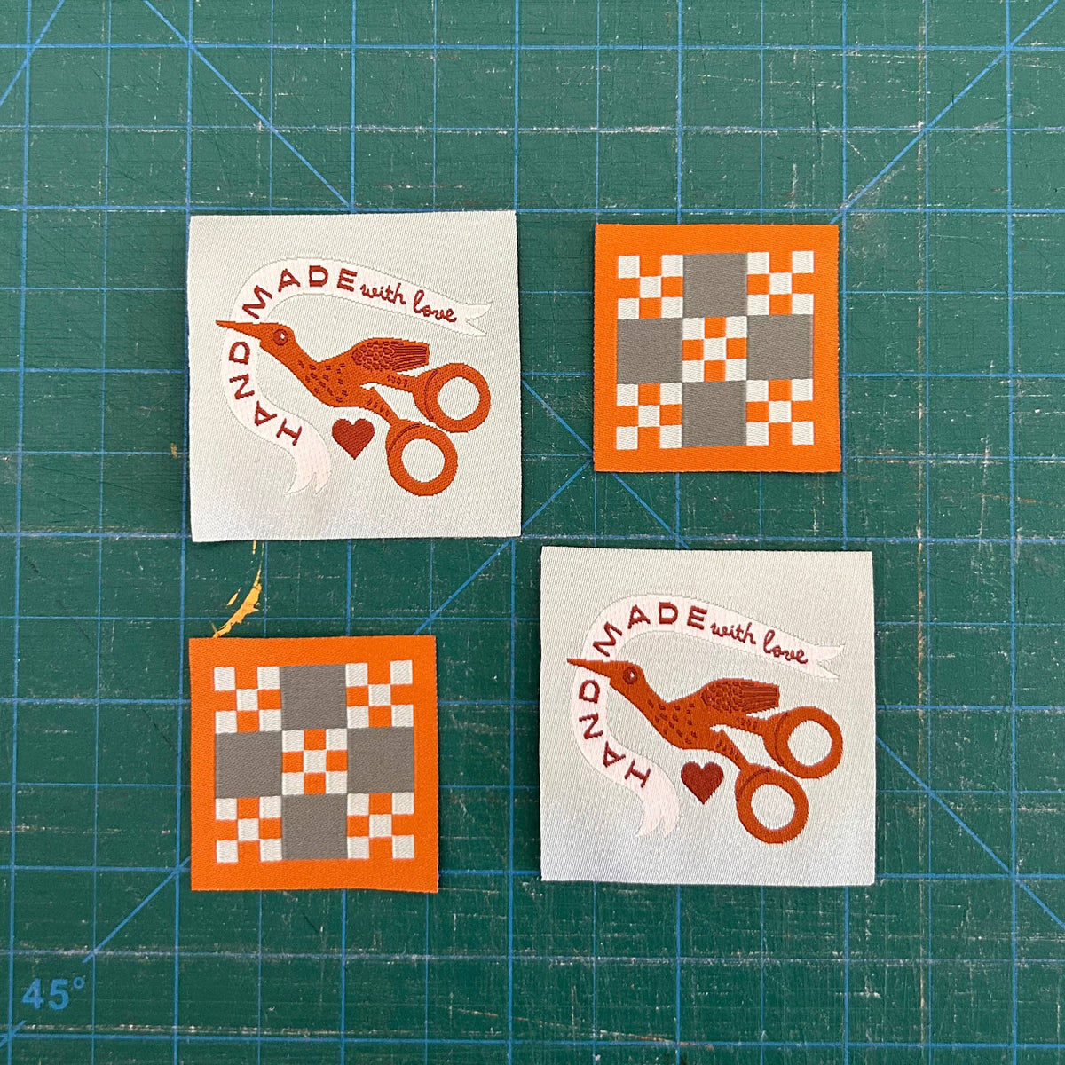 Handmade With Love Woven Patch Label Pack - by Cotton & Ochre