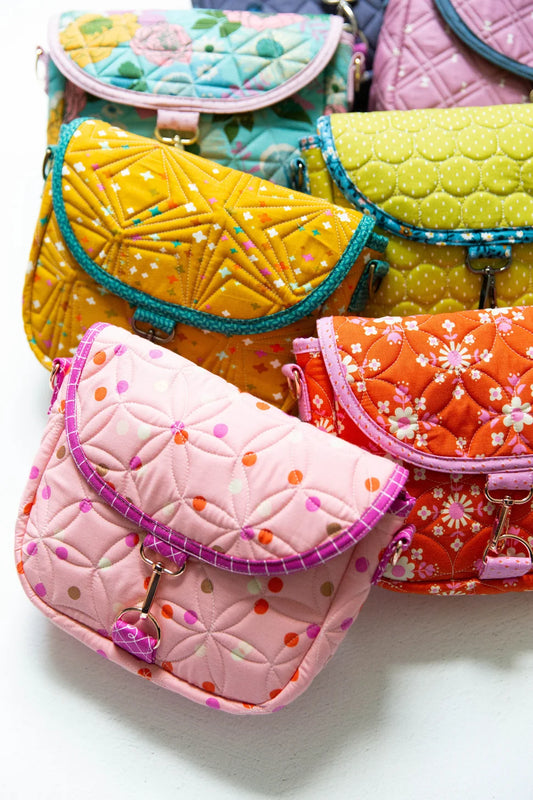 Auntie Grace Bag Crossbody Purse Paper Pattern by Knot + Thread
