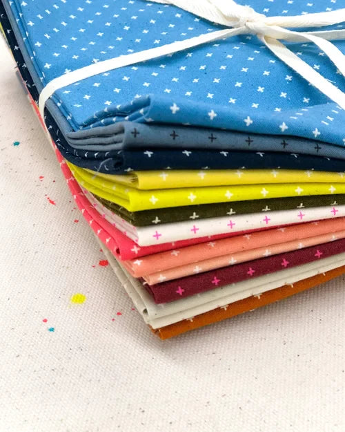 Fat quarter bundle of colorful fabrics