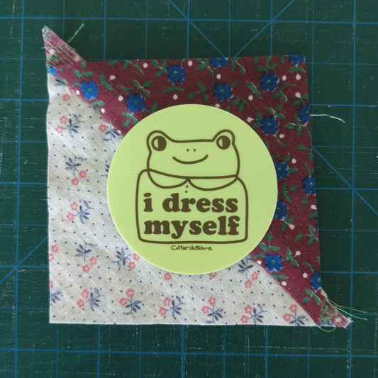 I Dress Myself Sticker by Cotton & Ochre