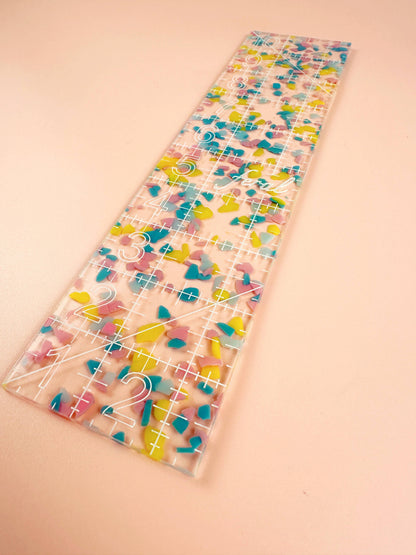 2.5 by 10 in Quilting Ruler - Iridescent