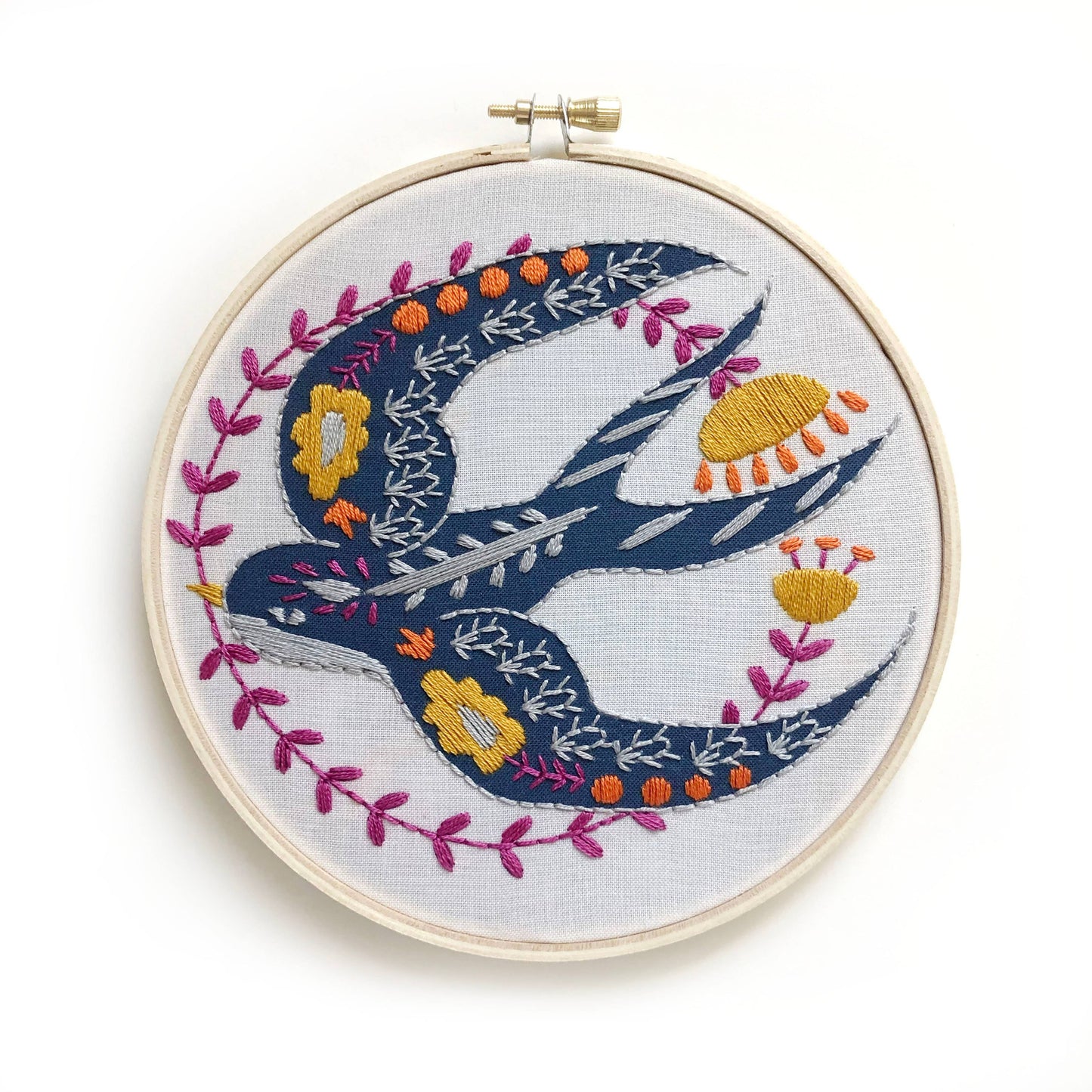 Sweet Swallow - Bird Embroidery Kit