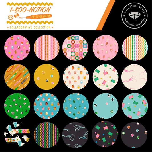 Ruby Star Society 1 800 Notion Jelly Roll Precuts ~ 2.5" x 44" Strips (40 Strips)
