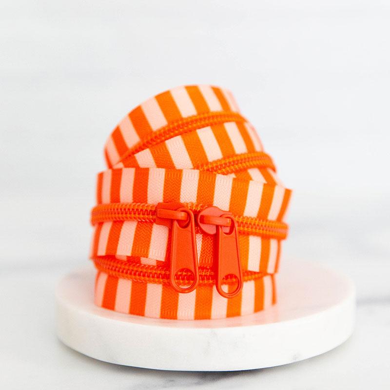 30" Zipper - Winter Citrus Orange & Blush by Stitch Supply