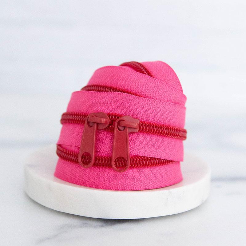 30" Zipper - Jam Pink & Red by Stitch Supply