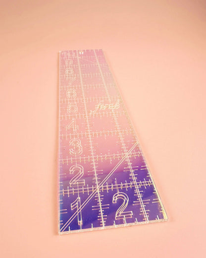 2.5 by 10 in Quilting Ruler - Iridescent