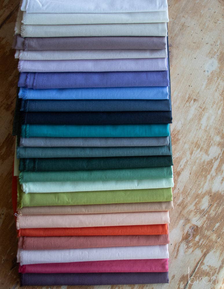 Serenity Solid Poplin Fat Quarter Bundle, 12 Total