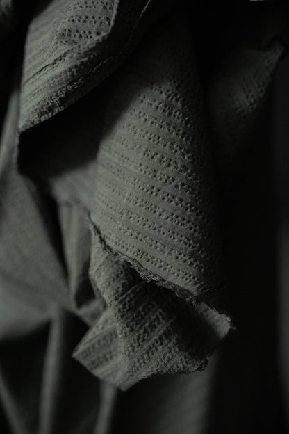 Merchant & Mills Aspen Green Seersucker Stripe Organic Cotton