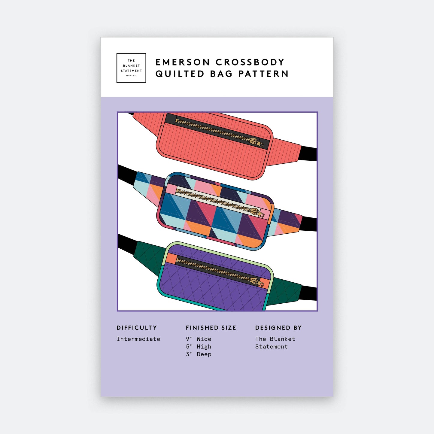Emerson Crossbody Fanny Pack Paper Pattern