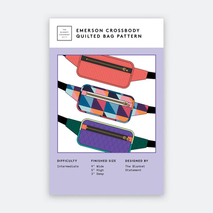 Emerson Crossbody Fanny Pack Paper Pattern