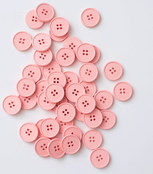 Pink Frosted Retro Buttons 7/8" - by Matchy Matchy Sewing Club