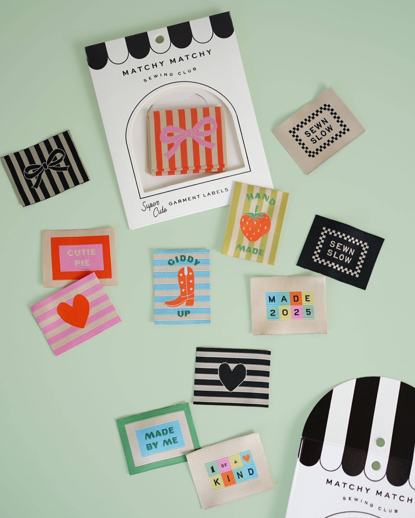 Sewn Slow Black Large Garment Labels by Matchy Matchy