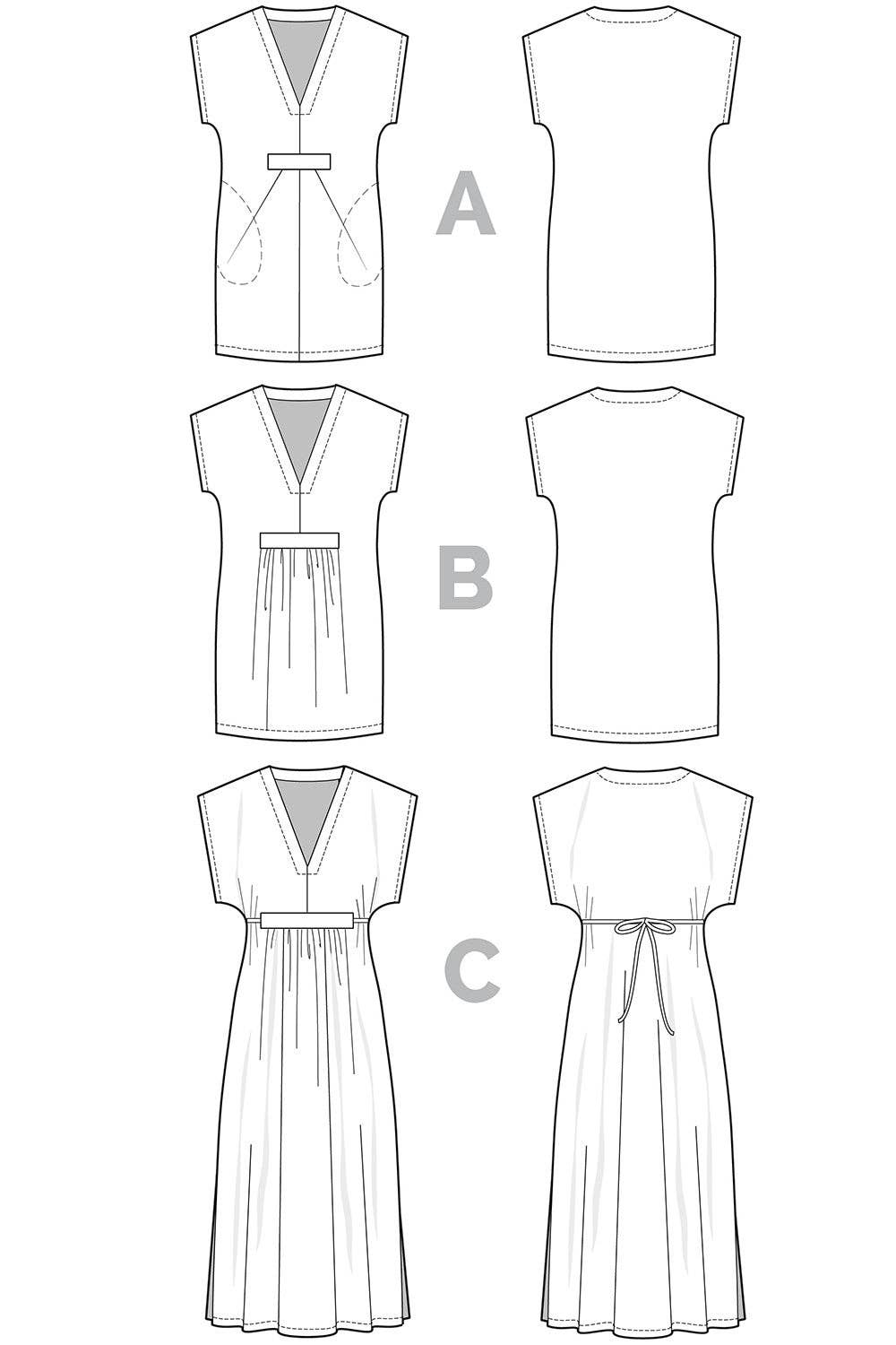Charlie Caftan Sewing Pattern by Closet Core