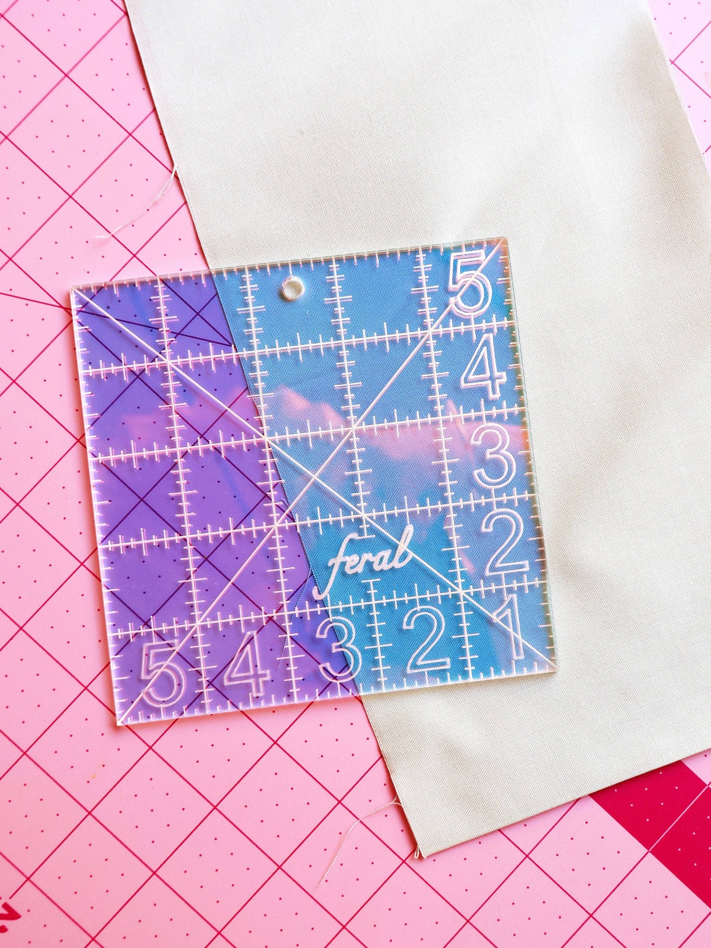 Charm Square 5" Ruler by Feral Notions