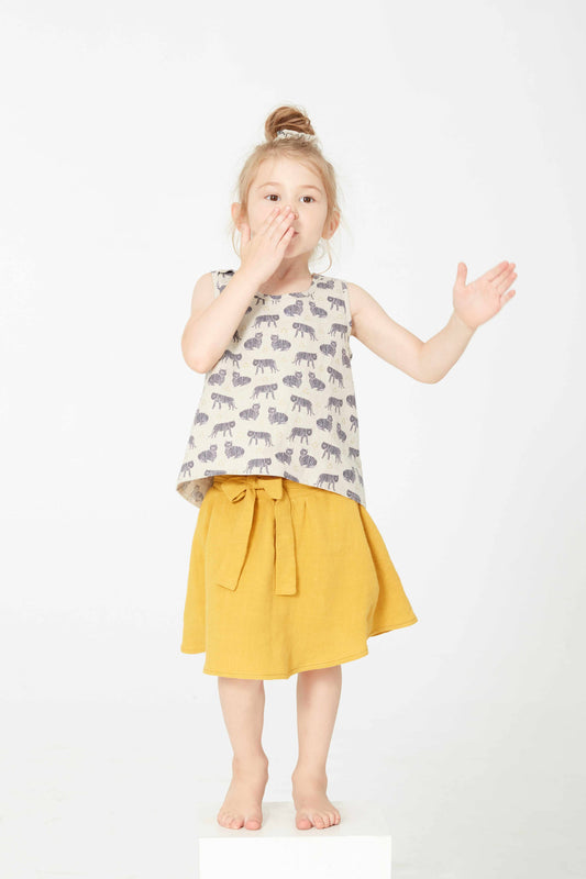 Tunilla Skirt Sewing Pattern for Toddlers & Kids - by fionna hanna x COKLUCH
