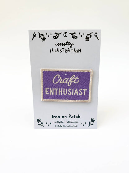 Craft Enthusiast Vintage Style Embroidered Iron On Patch