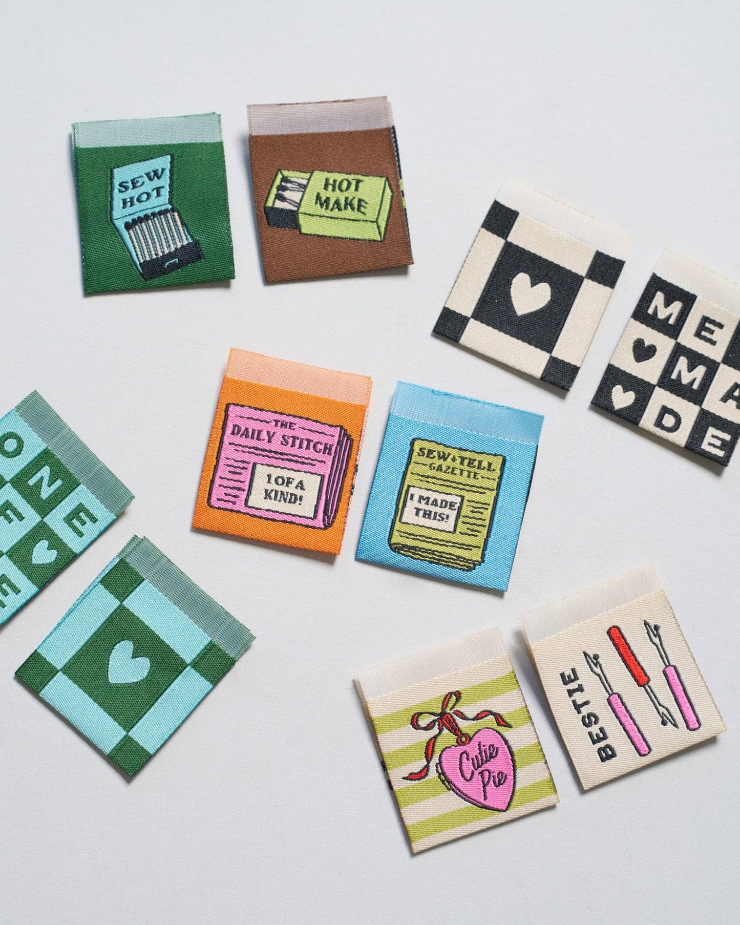 “Sew Hot” Matches Square Garment Labels by Matchy Matchy Sewing Club