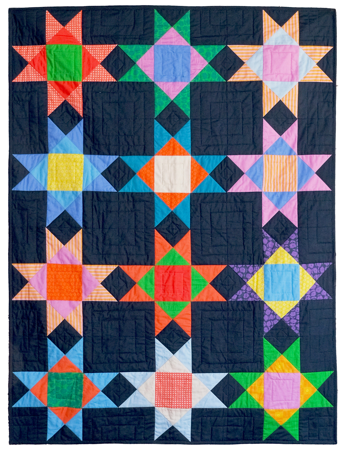 Heather Ross x Ruby and Bee Blenders - 8 Point Star Quilt Kit (Fabric & Pattern)