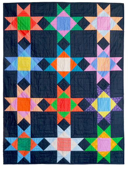Heather Ross x Ruby and Bee Blenders - 8 Point Star Quilt Kit (Fabric & Pattern)
