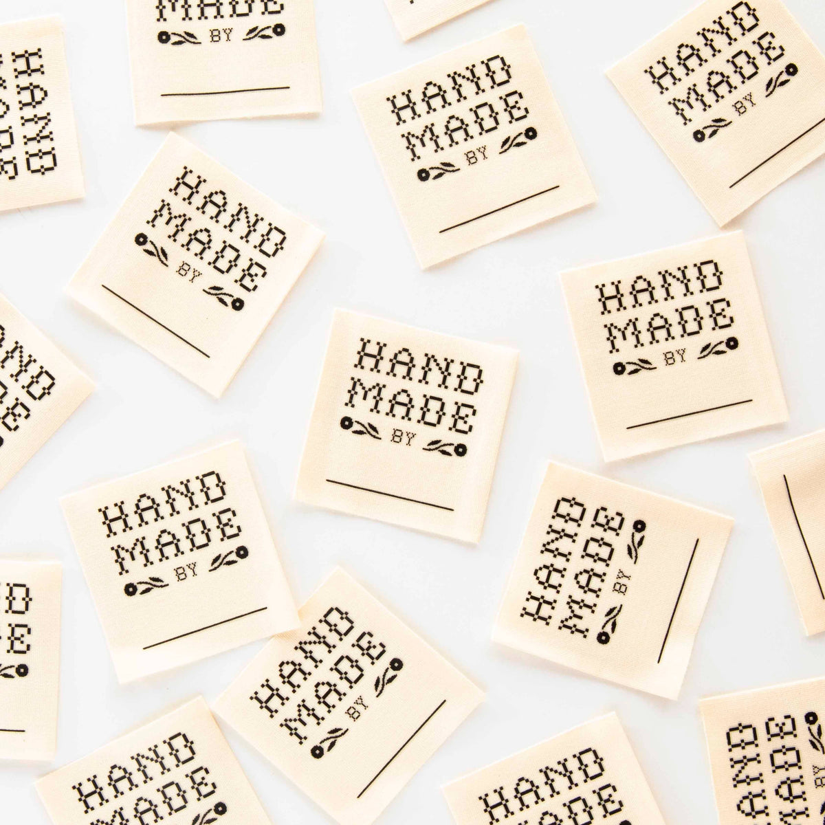 Crafty Handmade By: Organic Cotton Write In Labels by Sarah Hearts
