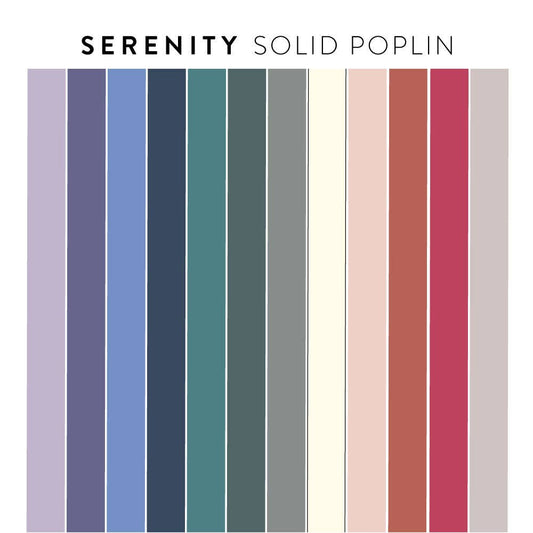Organic Cotton Poplin Fat Quarter Bundle: Serenity Solids  by Birch Fabrics