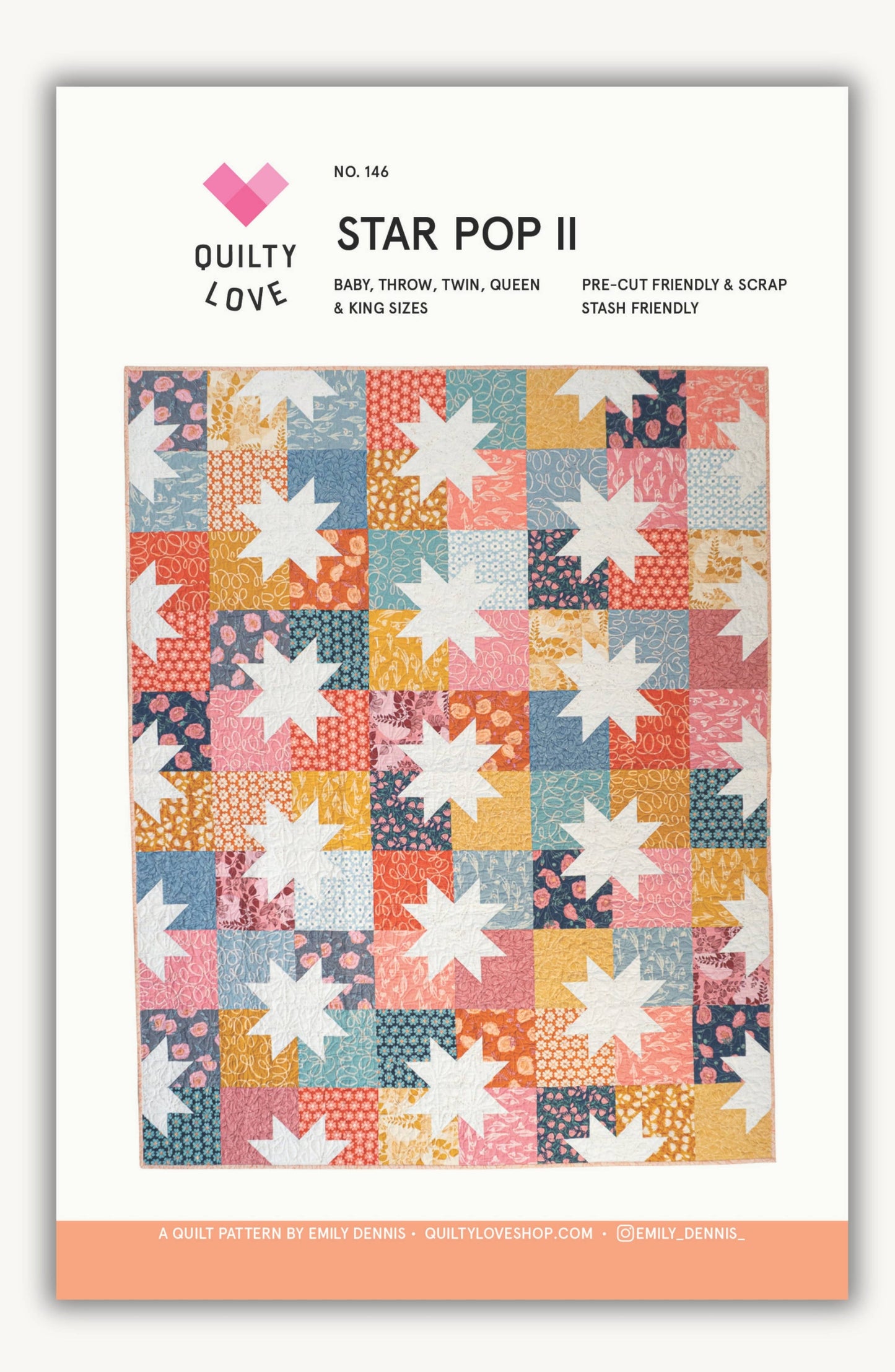 Star Pop II Quilt Pattern-Printed booklet
