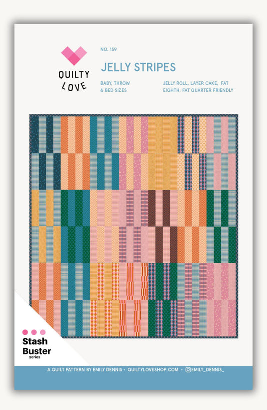 Jelly Stripes Quilt Pattern by Quilty Love