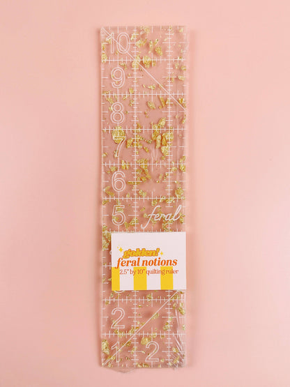 2.5 by 10 in Quilting Ruler - Iridescent