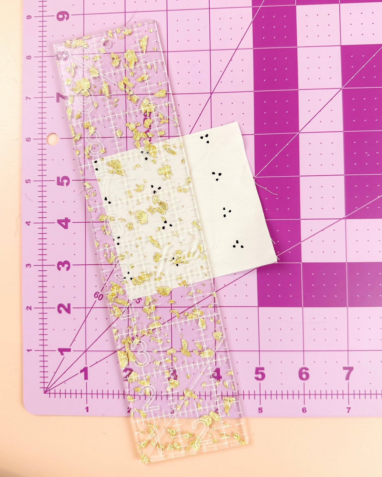 2.5 by 10 in Quilting Ruler - Iridescent