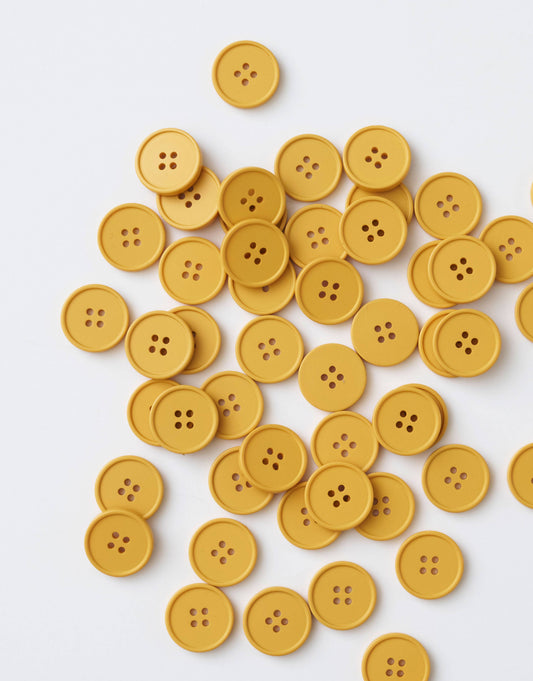 Mustard Retro Buttons 7/8" - by Matchy Matchy Sewing Club