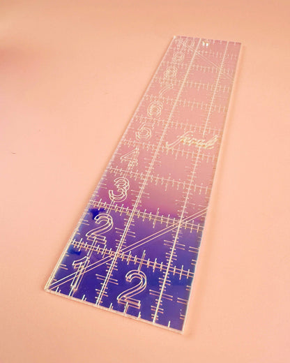 2.5 by 10 in Quilting Ruler - Iridescent