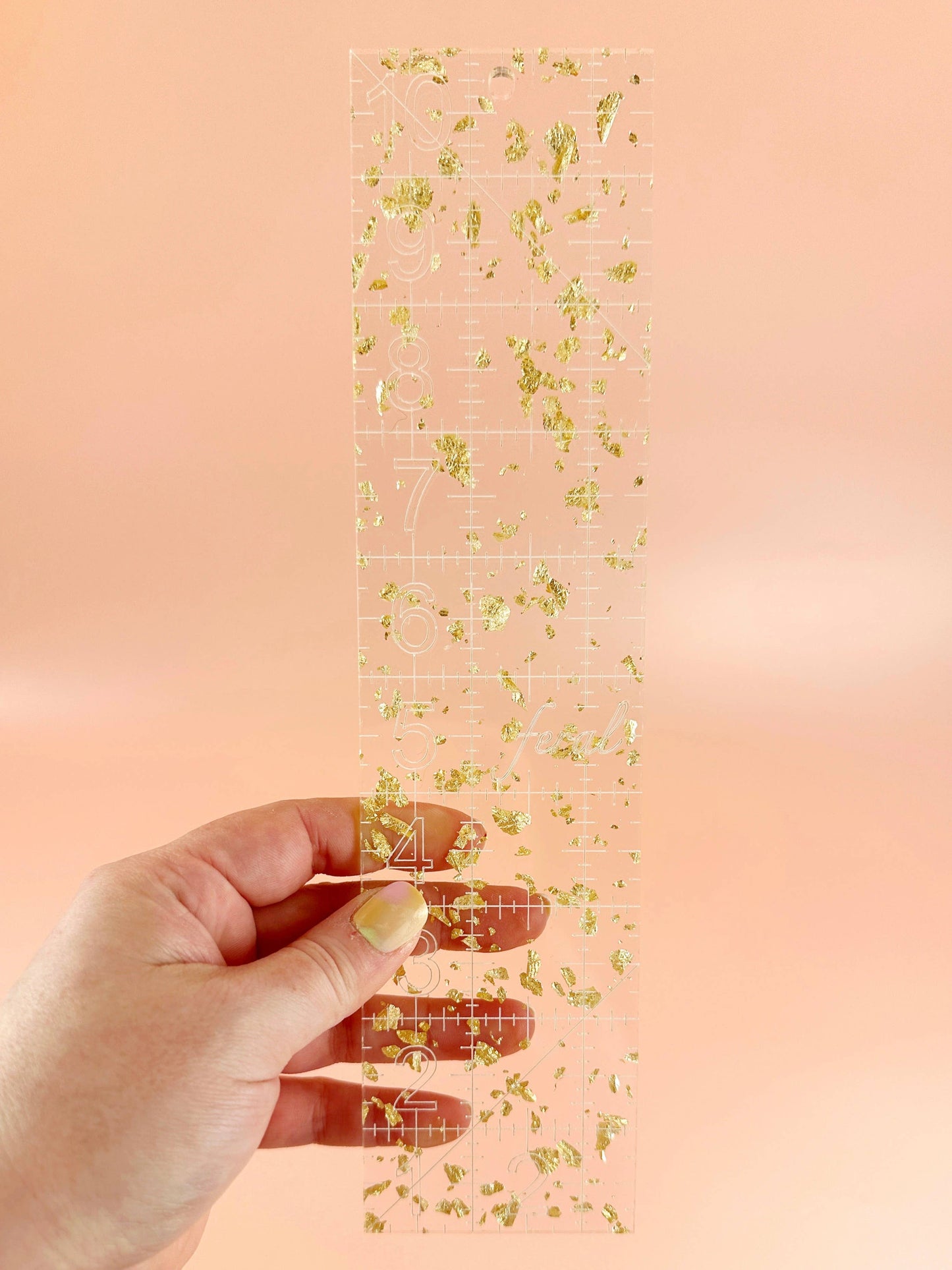 2.5 by 10 in Quilting Ruler - Iridescent
