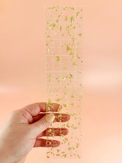 2.5 by 10 in Quilting Ruler - Iridescent