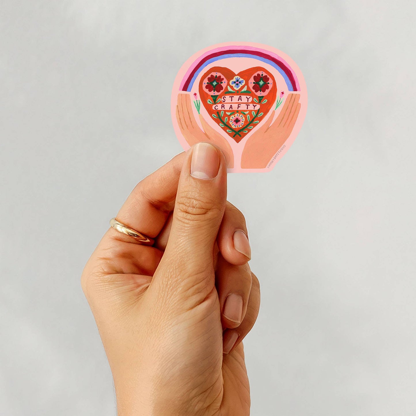 Stay Crafty Maker Vinyl Sticker - by Lindsay Day Studios