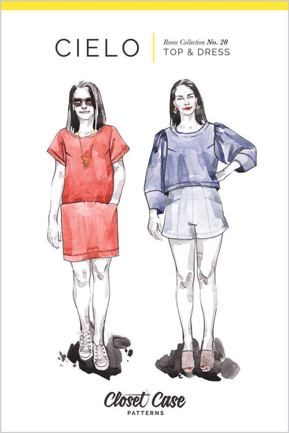 Closet Core Patterns - Cielo Top + Dress Sewing Pattern