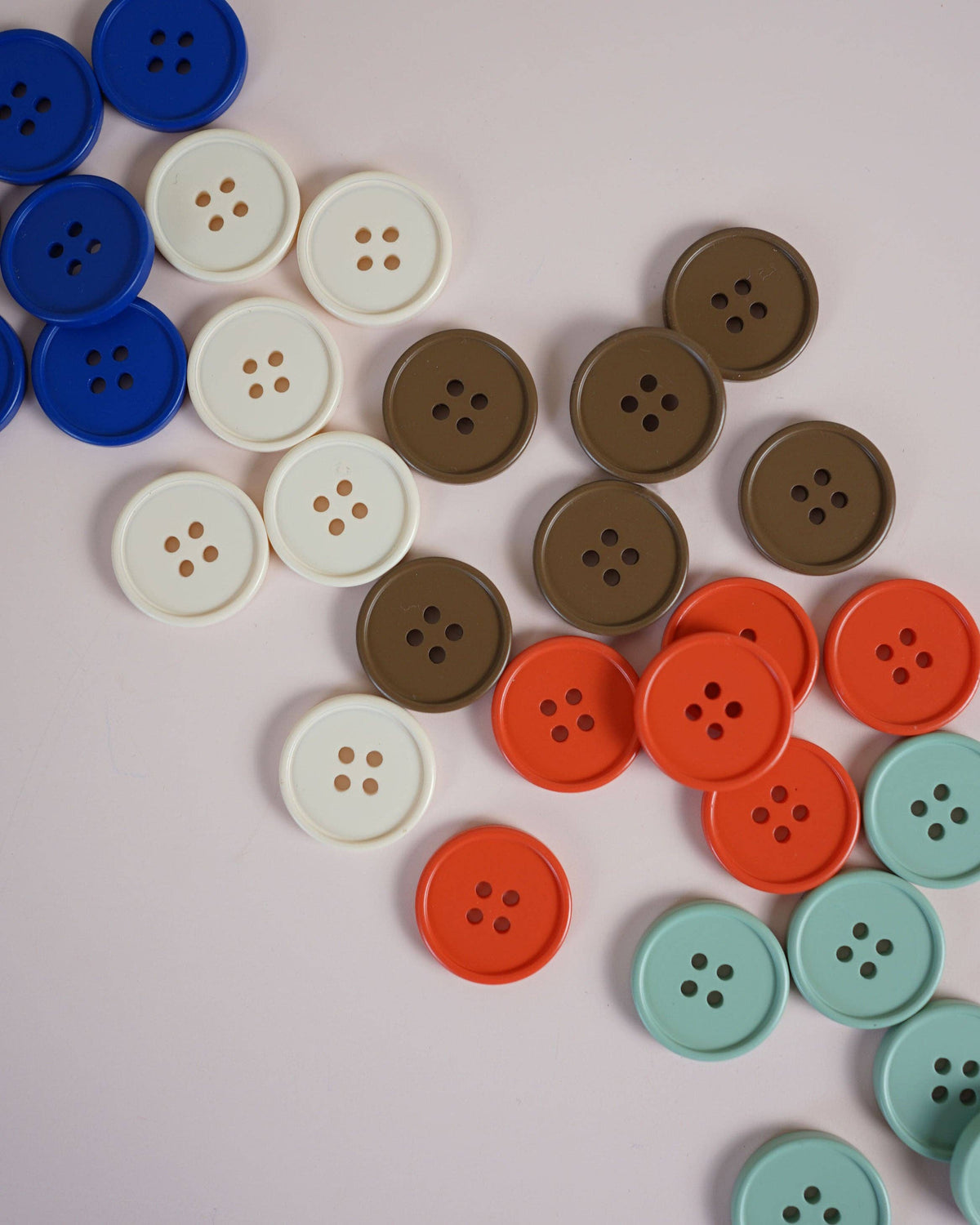 White Cream Puff Retro Buttons 7/8" - by Matchy Matchy Sewing Club