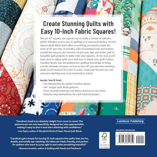10-Inch Square Quilt Block Book - 40+ Quilt Patterns