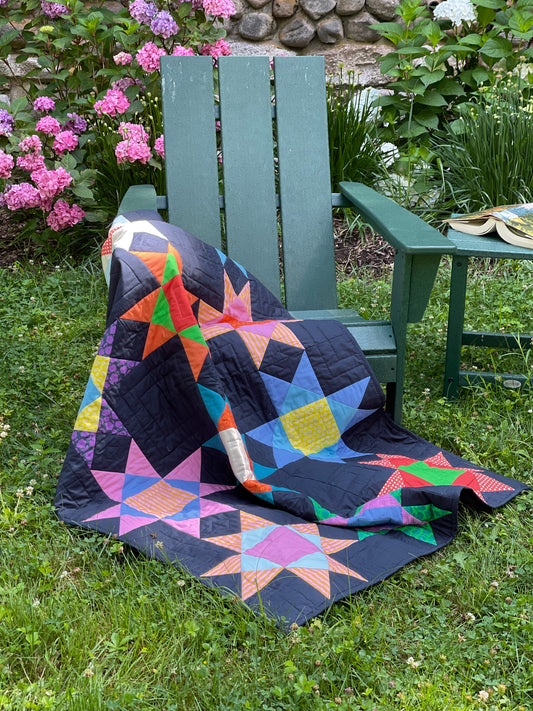 Heather Ross x Ruby and Bee Blenders - 8 Point Star Quilt Kit (Fabric & Pattern)