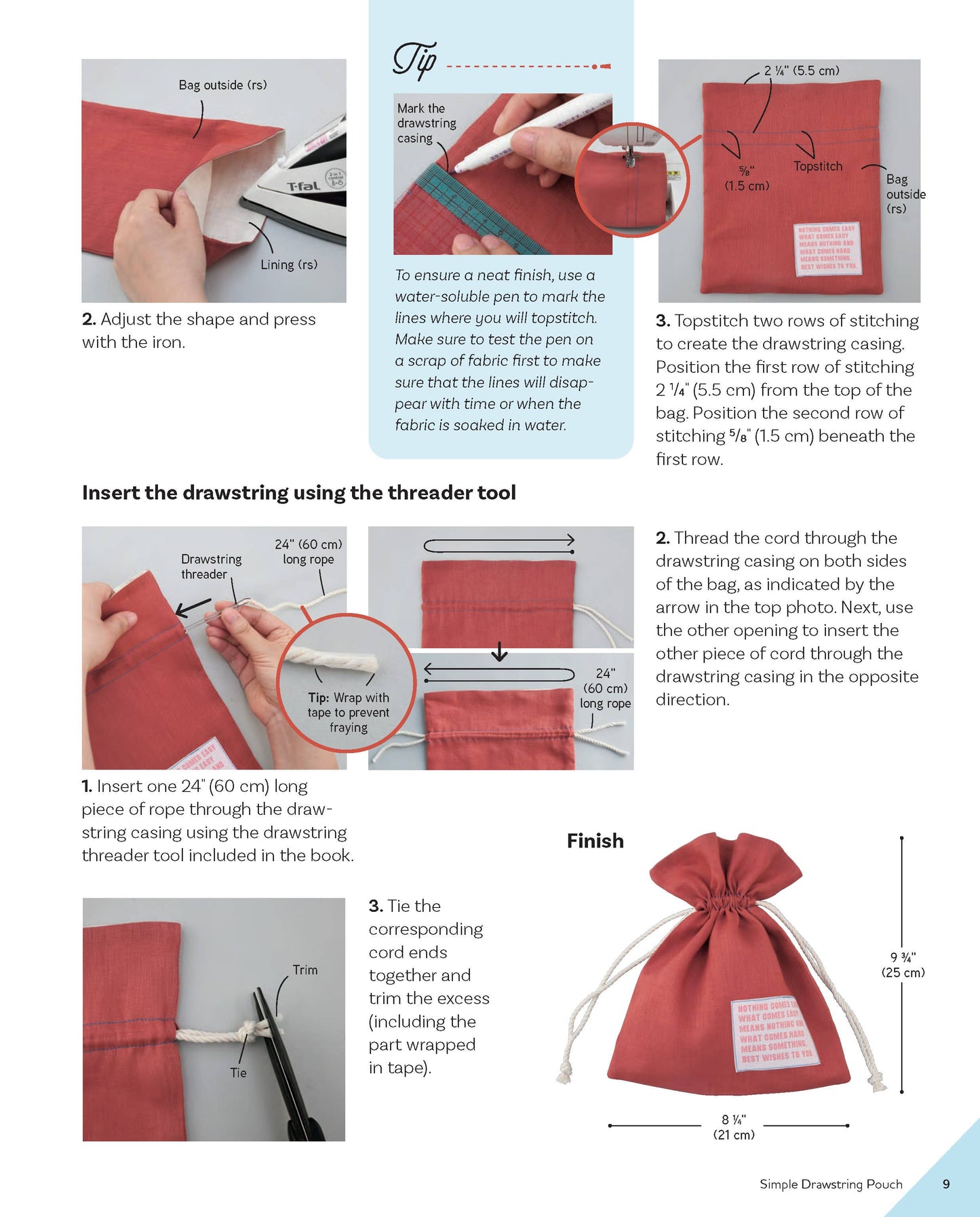 Sew Drawstring Bags: Book & Kit