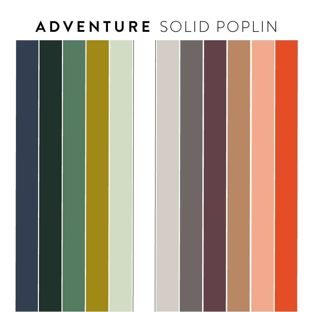 Adventure Solid Poplin Fat Quarter Bundle, 12 Total