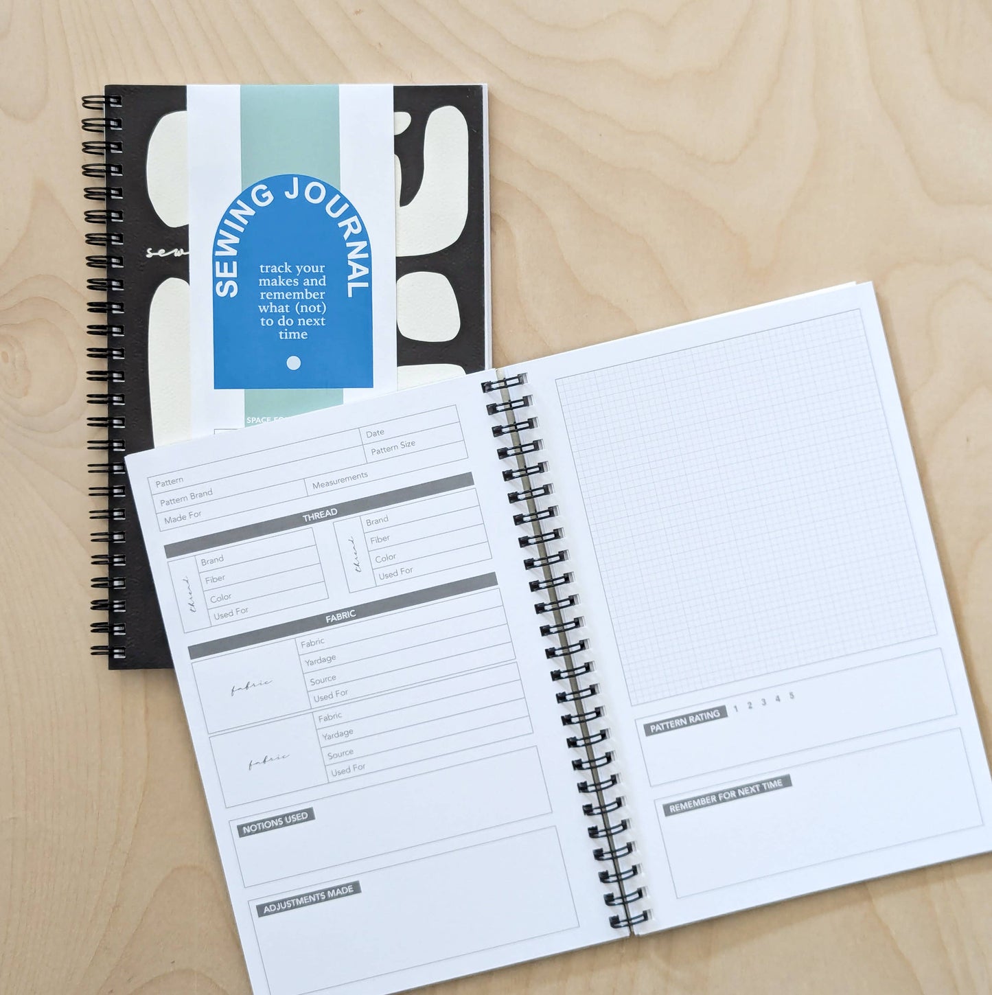 Black & White Sewing Journal