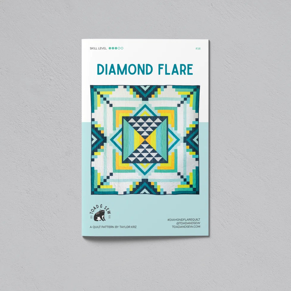 Diamond Flare Quilt Pattern - Paper Pattern by Toad & Sew
