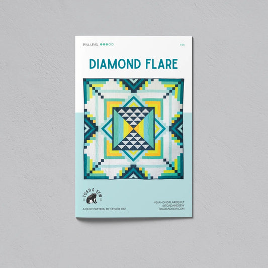 Diamond Flare Quilt Pattern - Paper Pattern by Toad & Sew